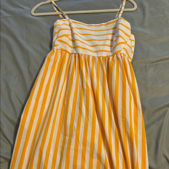 J Crew size 00 yellow and white stripe mini dress - Picture 2 of 2